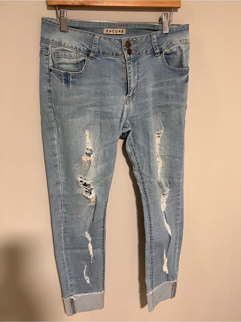 Encore y2k Jeans Light Blue Distressed Women's Jeans - size 11